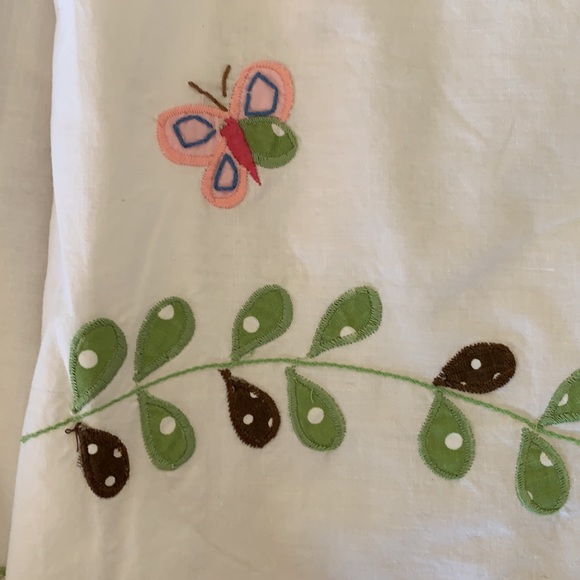 POTTERY BARN KIDS HAYLEY BUTTERFLY CRIB SKIRT - Picture 3 of 8